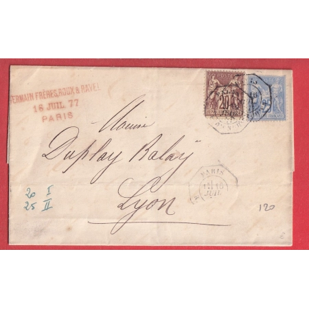 N°67 78 PARIS LEVEE EXCEPTIONNELLE R D'ENGHIEN POUR LYON 1877