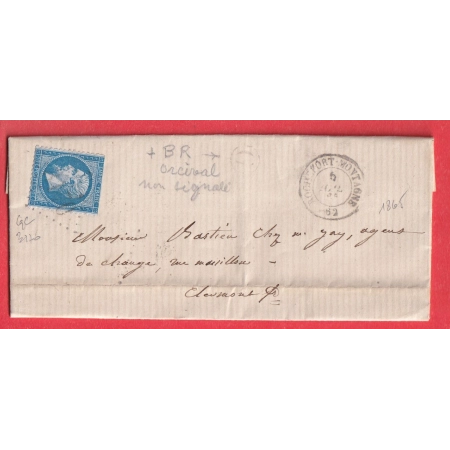 N°22 GC 3170 ROCHEFORT MONTAGNE PUY DE DOME BOITE RURALE G ORCIVAL POUR CLERMONT FERRAND