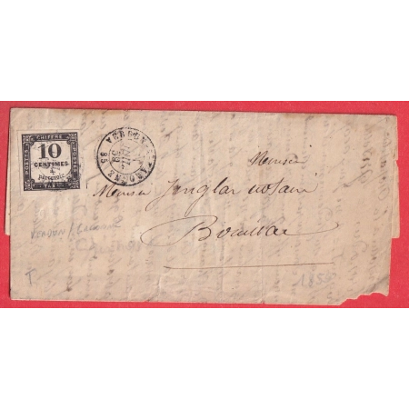 TIMBRE TAXE N°2A TTB / SUP CAD TYPE 15 VERDUN SUR GARONNE POUR BOUILLAC TARN ET GARONNE