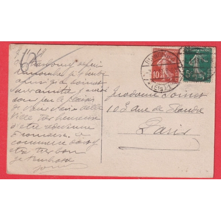 N°137 138 CACHET ALLEMAND STRASBOURG POUR PARIS 1919 ALSACE LORRAINE