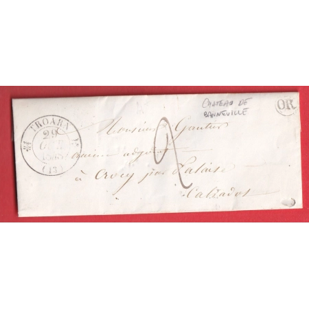 CAD TYPE 12 TROARN CALVADOS OR CHATEAU DE BANNEVILLE POUR CROCQ PRES FALAISE