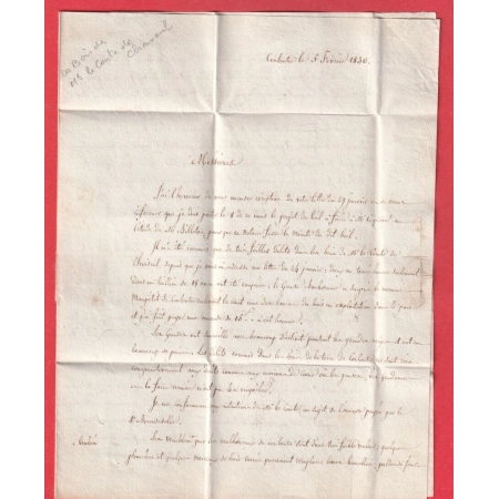 MARQUE 56 DONZY NIEVRE TEXTE PROPRIETES DU COMTE DE CHOISEUIL POUR PARIS 1830