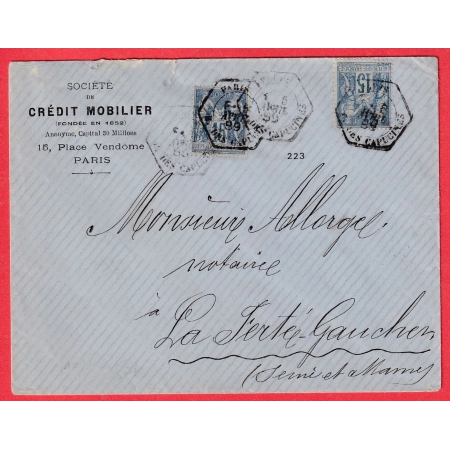 N°90 X2 LEVEE EXCEPTIONNELLE PARIS E1 R DES CAPUCINES 1888 LA FERTE GAUCHE SEINE ET MARNE