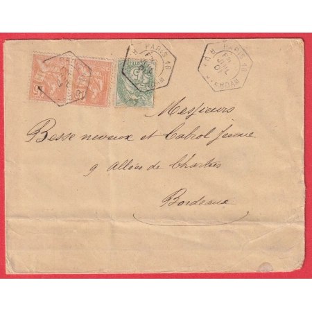 N°117 PAIRE 111 LEVEE EXCEPTIONNELLE PARIS E3 R D'AMSTERDAM POUR BORDEAUX