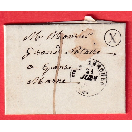 CAD TYPE 15 STE MENEHOULD MARNE BOITE RURALE X ECLAIRE TAXE LOCALE 1 CURSIVE 49 GIVRY EN ARGONNE EN ARRIVEE