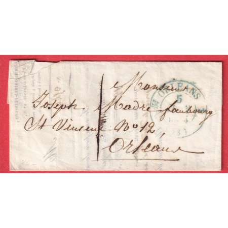 CAD TYPE 12 EN BLEU ORLEANS TAXE LOCALE 1 POUR ORLEANS DISTRIBUEE LE MEME JOUR CAD BLEU 2 FOIS EN ARRIVEE