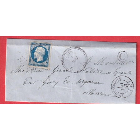 N°14 PC 197 AUVE MARNE CAD TYPE 22 BOITE RURALE C POIX POUR EPENSE