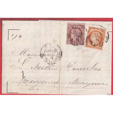 N°38 54 CAD PARIS PL DE LA BOURSE POUR MAYENNE