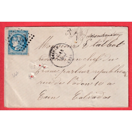 N°46A TB GC 1923 LAIGLE ORNE POUR CAEN CALVADOS