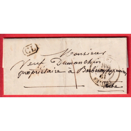 CAD TYPE 13 TROYES AUBE TAXE LOCALE 1 CL NOIR BARBEREY AUX MOINES 1841