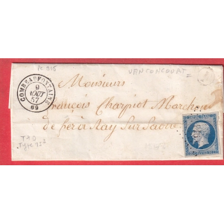 N°14 PC 916 COMBEAUFONTAINE HAUTE SAONE BOITE RURALE  F VANDONCOURT POUR RAY SUR SAONE