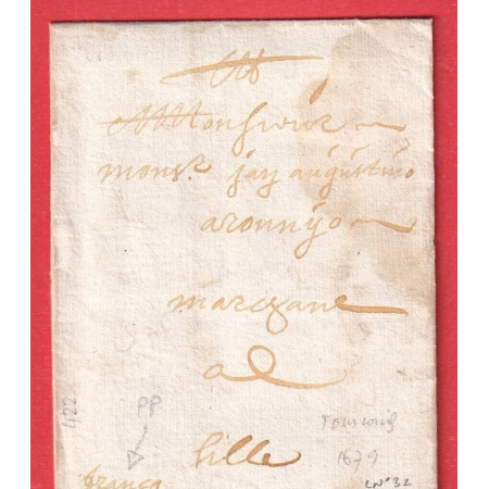 MARQUE FRANC DE TOURCOING NORD DE 1679 NON SIGNALE ET RARE AU 17EME SIECLE INDICE 22