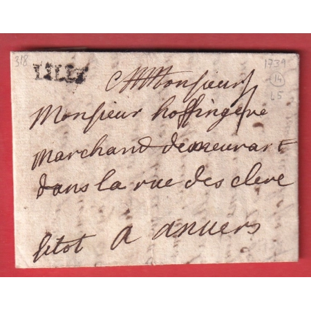 MARQUE LILLE NORD LN°5 1739 INDICE 14 POUR ANVERS BELGIQUE