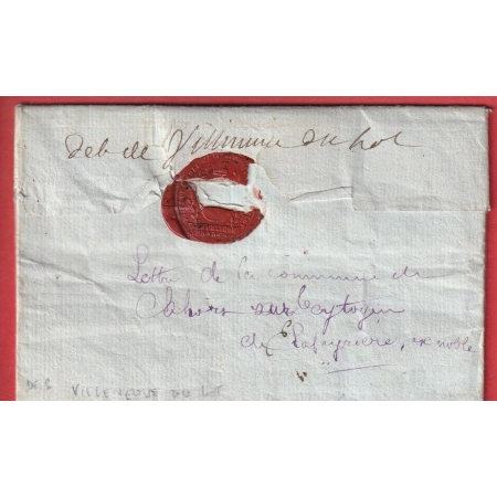 DEBOURSE MANUSCRIT VILLENEUVE DU LOT ET GARONNE INDICE 18 1794 DEPART MARQUE A SEC 44 CAHORS LOT