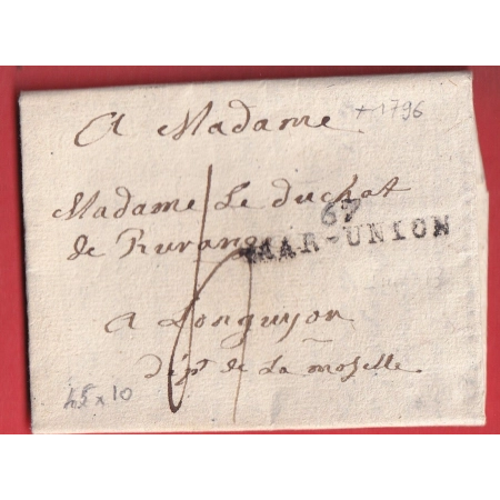 MARQUE 67 SAAR UNION BAS RHIN 1796 45X10 LONGUYON MOSELLE INDICE 13