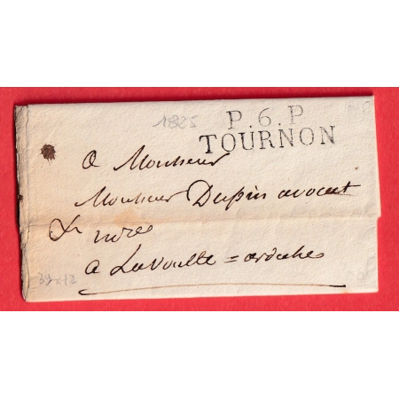 MARQUE P6P TOURNON ARDECHE 1825 POUR LA VOULTE INDICE 11