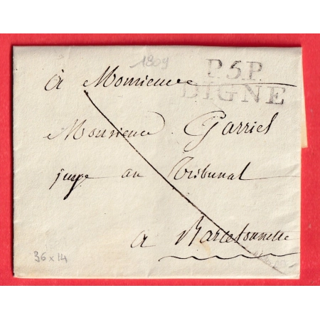 MARQUE P5P DIGNE 36X14 BASSES ALPES BARCELONETTE INDICE 10 1809