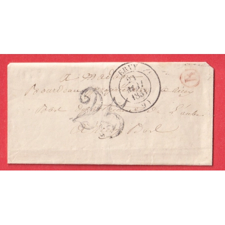 CAD TYPE 14 ERVY AUBE TAXE TAMPON 25 BOITE RURALE EN ROUGE B A IDENTIFIER POUR LES RICEYS