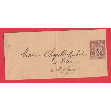 ENTIER SAGE 2C BANDE DE JOURNAL ANNULATION OR POUR ISSAC ST APRE DORDOGNE POSTE RURALE