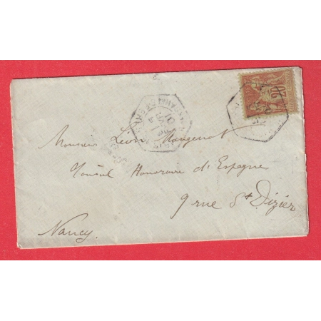 N°96 PARIS R DES SAINTS PERES  LEVEE EXEPTIONNELLE 1901 POUR NANCY MEURTHE ET MOSELLE