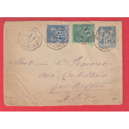 ENTIER SAGE + N°75 90 PARIS PL DE LA MADELEINE LEVEE EXCEPTIONNELLE ARTHON INDRE