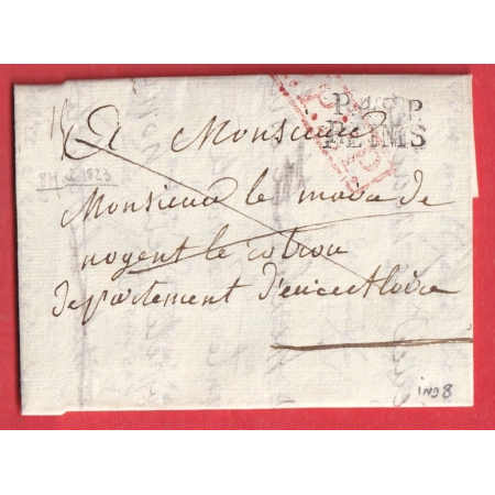 MARQUE P49P REIMS MARNE 1823 POUR NOGENT LE ROTROU EURE ET LOIR INDICE 8