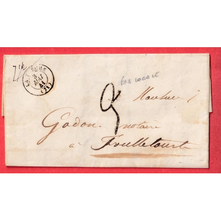 TAXE TAMPON 3 FABRICATION LOCALE LA FLECHE SARTHE POUR FOULLETOURTE 1841