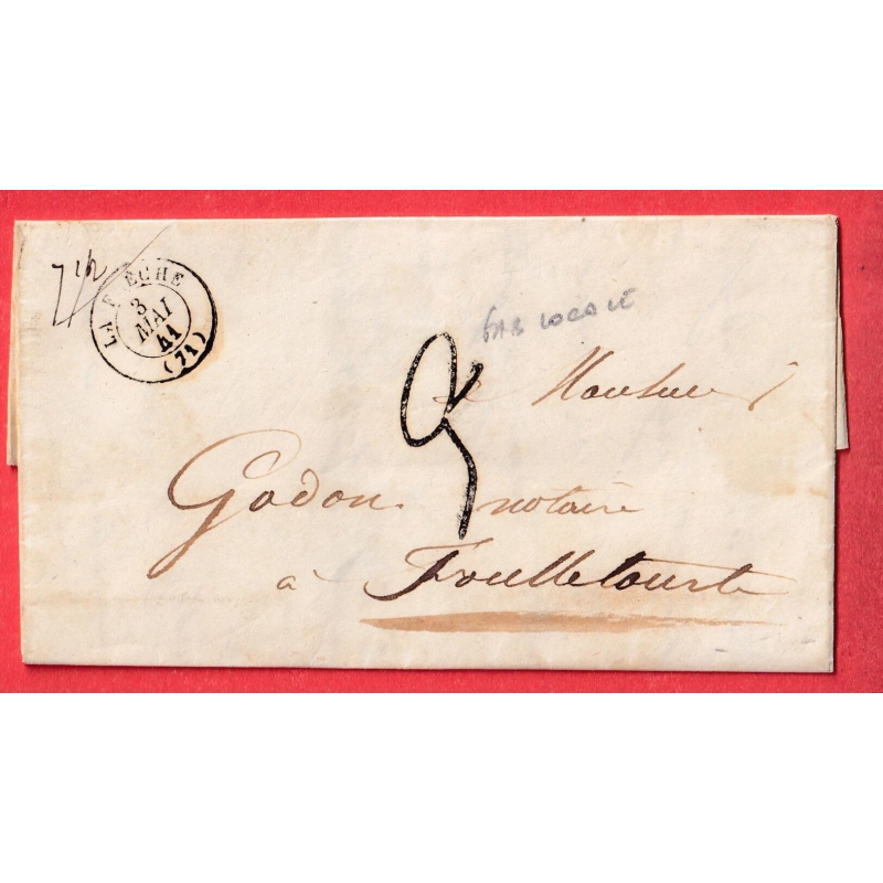 TAXE TAMPON 3 FABRICATION LOCALE LA FLECHE SARTHE POUR FOULLETOURTE 1841