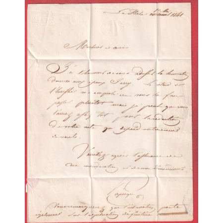 TAXE TAMPON 3 FABRICATION LOCALE LA FLECHE SARTHE POUR FOULLETOURTE 1841