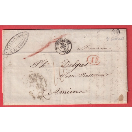 CAD TYPE 15 MONTPELLIER HERAULT BOITE RURALE G + DECIME RURAL ST GEORGES POUR AMIENS SOMME