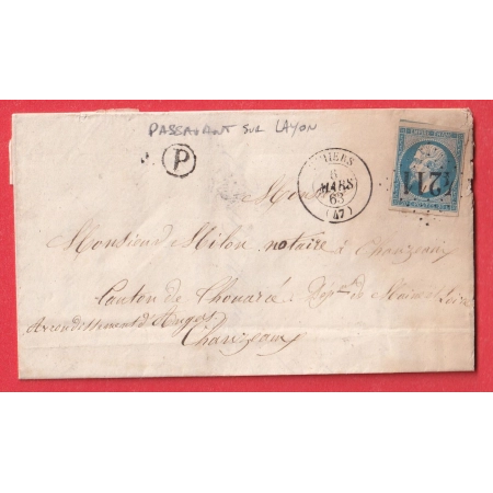 N°14B GC 4211 VIHIERS MAINE ET LOIRE BOITE RURALE P PASSAVANT SUR LAYON POUR CHANZEAUX