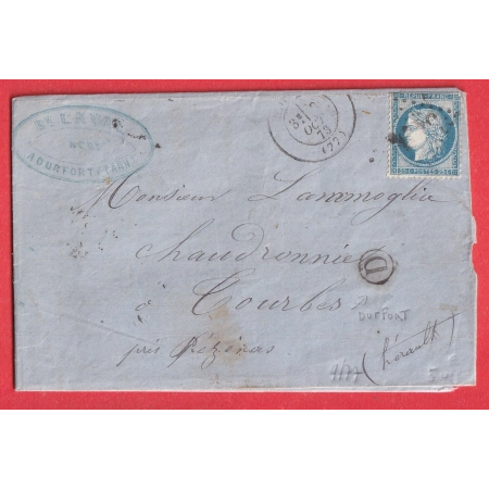 N°60 GC 3438 SOREZE TARN BOITE RURALE D DURFORT POUR PEZENAS HERAULT