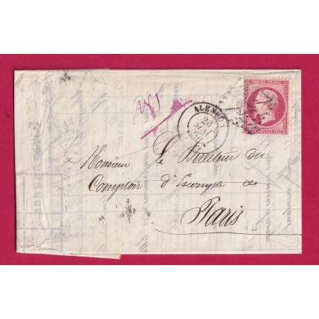 N°24 GC 57 ALENCON ORNE 1867 POUR PARIS