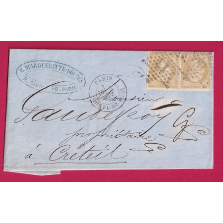N°21 X2 PARIS ETOILE 13 HOTEL DE VILLE POUR CRETEIL RECETTE REUNIES DOUBLE PORT ??