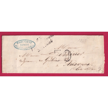 CURSIVE 53 VILOTTE DEVANT ST MIHIEL MEUSE 1855 POUR AUXONE COTE D'or