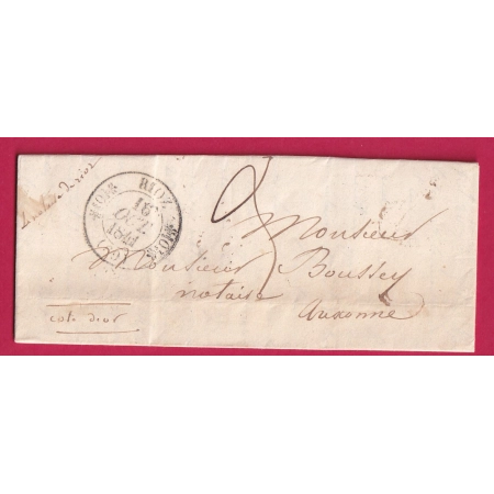 CAD TYPE 11 RIOZ HAUTE SAONE 1841 POUR AUXONNE COTE D'OR INDICE 11