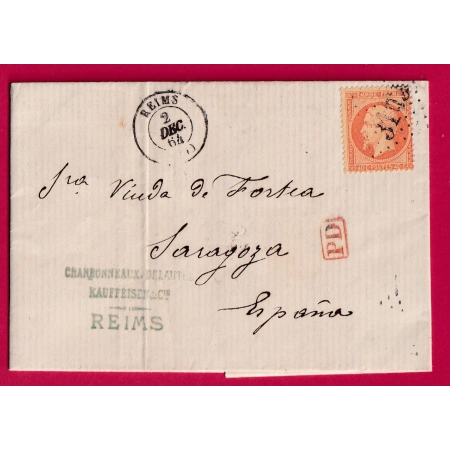 N°23 GC 3103 REIMS MARNE SARAGOZA ESPAGNE SPAIN 1864