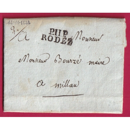MARQUE P11P RODEZ AVEYRON 1822 POUR MILLAU INDICE 9