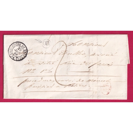 CAD TYPE 15 LA GUERCHE DE BRETAGNE ILLE ET VILAINE 1846 OR + DECIME RURAL RETIERS POUR VITRE