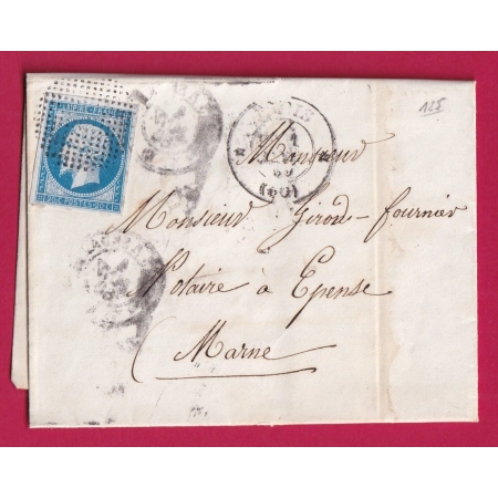 N°14 PARIS CERCLE DE POINTS 21mm POTHION 1355 INDICE 16 POUR EPENSE MARNE