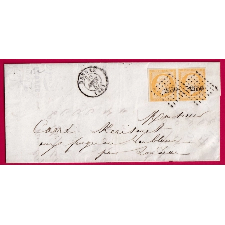 N°13 BISTRE ORANGE PAIRE PC 2650 RENNES ILLE ET VILAINE POUR LOUDEAC 1857
