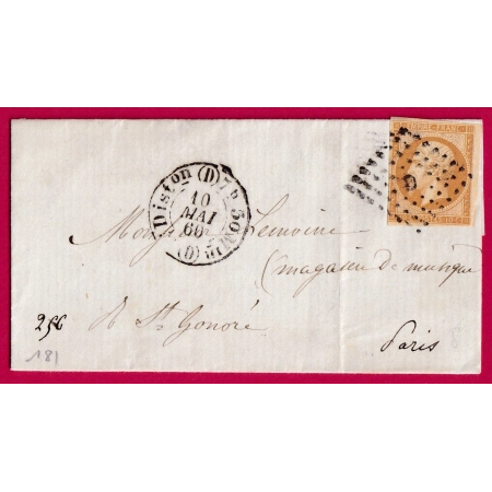 N°13 PARIS POTHION 1520 BUREAU D ROMAIN POUR PARIS 1860