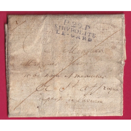 MARQUE P29P ST HYPOLITTE LE GARD 1821 POUR ST AFFRIQUE AVEYRON INDICE 13