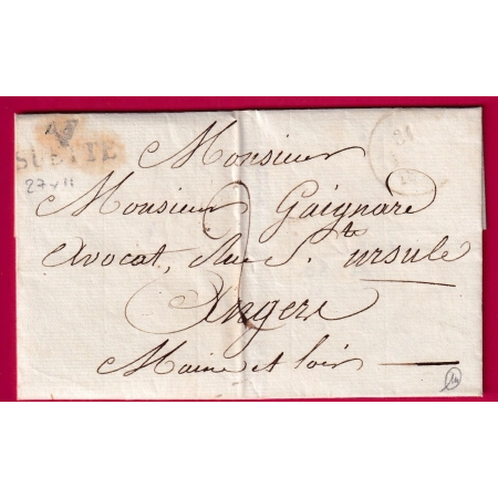 MARQUE 47 SUETTE MAINE ET LOIRE 27X11 INDICE 14 POUR ANGERS