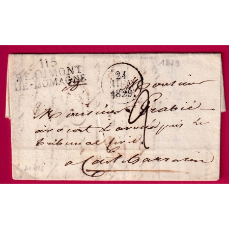 MARQUE 115 BEAUMONT DE LOMAGNE TARN D ET GARONNE 1829 POUR CASTELSARAZIN INDICE 8