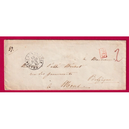 CAD TYPE 15 CHAMBRE DES DEPUTES POUR MONS BELGIQUE + PP ROUGE