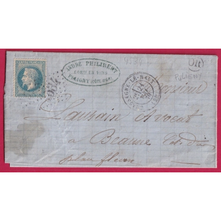 N°29 GC 4534 CHASSAGNE LE HAUT COTE D'OR OR PULIGNY POUR BEAUNE