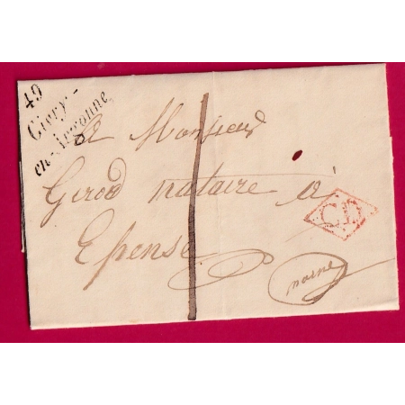 CURSIVE 49 GIVRY EN ARGONNE CD ROUGE TAXE LOCALE 1 POUR EPENSE
