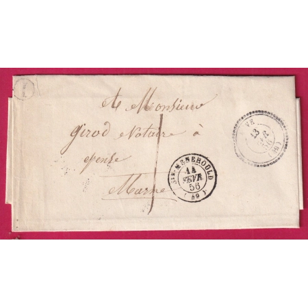 CAD TYPE 22 AUVE MARNE BOITE RURALE I DAMPIERRES TAXE LOCALE 1 T15 STE MENEHOULD ARRIVE TYPE 22 GIVRY EN ARGONNE