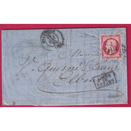 N°17B ROSE VIF PC 1441 GRANVILLE MANCHE POUR ELBEUF SEINE INFERIEURE